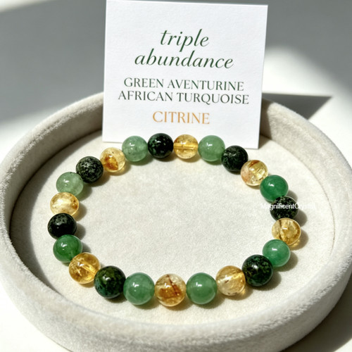 Triple abundance bracelet - abundance,