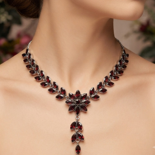 Red garnet gemstone - garnet, handmade